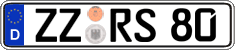 German license plate, Regular plates