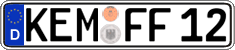 German license plate, Regular plates