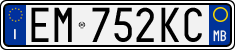 License plate of Italy, Cars (1994 year series)