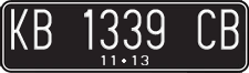 License plate of Indonesia, Regular plates
