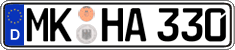 German license plate, Regular plates