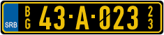 License plate of Serbia, Diplomatic