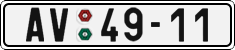 License plate of the Czech Republic, Cars (1960)