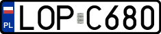 License plates of Poland, Regular car plates