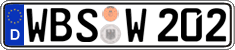 German license plate, Regular plates
