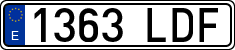 License plates of Spain, Ordinary (2000)