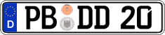 German license plate, Regular plates
