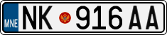 License plate of Montenegro, Trailers