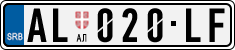 License plate of Serbia, Cars