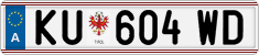License plate of Austria, Regular plates