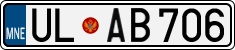 License plate of Montenegro, Cars