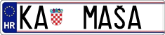 License plate of Croatia, Vanity Plates