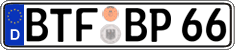 German license plate, Regular plates