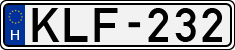 license plates of Hungary, Cars (1990)