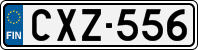 License plate of Finland, Cars