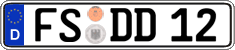 German license plate, Regular plates