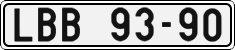 License plate of the Czech Republic, Cars (1960)