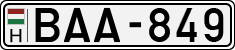 license plates of Hungary, Cars (1990)