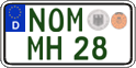 German license plate, Regular plates