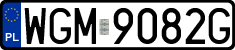 License plates of Poland, Regular car plates