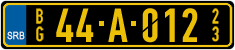 License plate of Serbia, Diplomatic