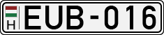 license plates of Hungary, Cars (1990)