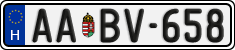 license plates of Hungary, Regular plates (2022)