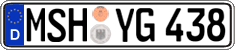 German license plate, Regular plates