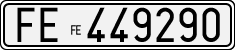 License plate of Italy, Cars (1927 year series)