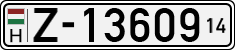 license plates of Hungary, Temporary (1990)