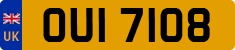 License plate of the United Kingdom, Northern Ireland (1966)