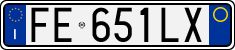 License plate of Italy, Cars (1994 year series)