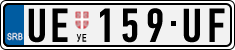 License plate of Serbia, Cars
