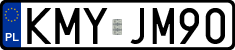 License plates of Poland, Regular car plates