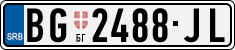 License plate of Serbia, Cars