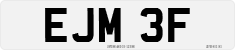 License plate of the United Kingdom, 1963 year system