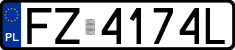 License plates of Poland, Regular car plates