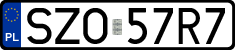 License plates of Poland, Regular car plates