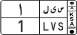 License plate of Saudi Arabia, Cars