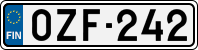 License plate of Finland, Cars