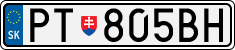 License plate of Slovakia, Cars