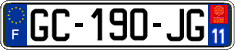 French license plate, SIV (ordinary)