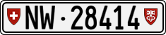 License plate of Switzerland, Cars