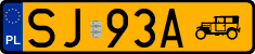 License plates of Poland, Oldtimers