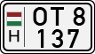 license plates of Hungary, Oldtimers (1990)