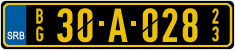 License plate of Serbia, Diplomatic
