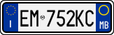 License plate of Italy, Cars (1994 year series)