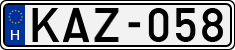 license plates of Hungary, Cars (1990)