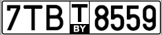 License plate Belarus, Transit plates (2004)