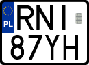 License plates of Poland, Regular car plates
